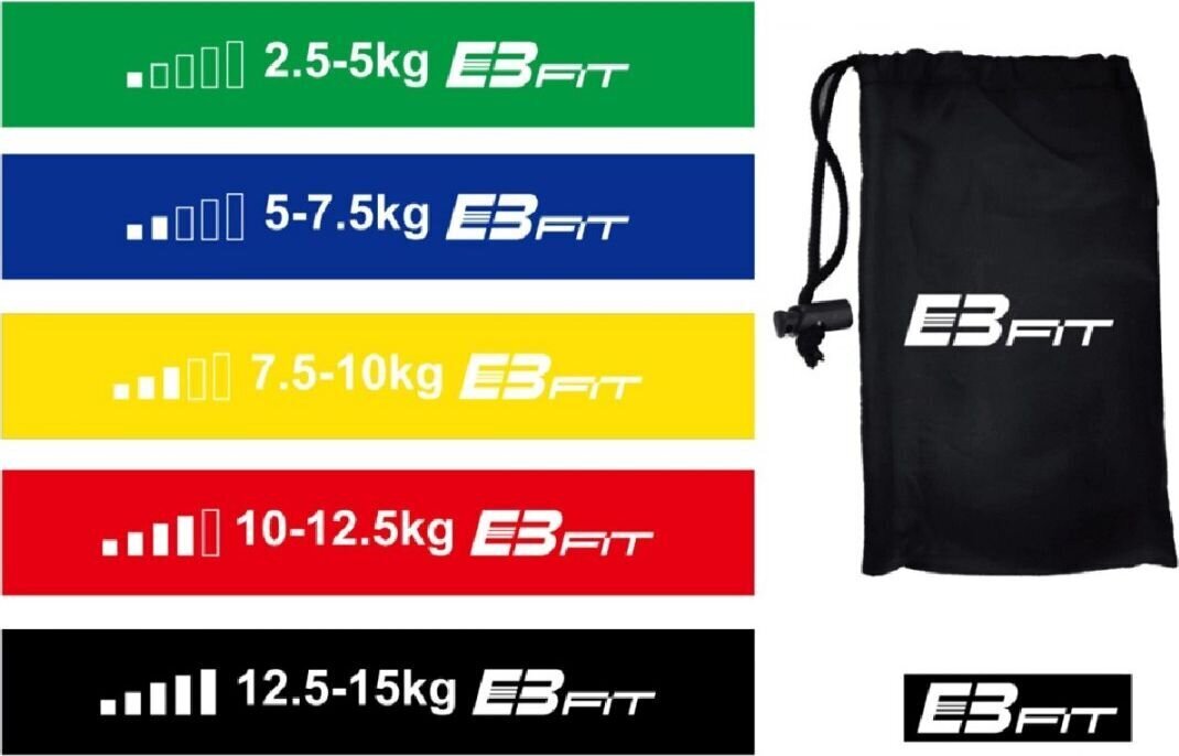 Eb Fitness Bandi komplekt, 5 tk. цена и информация | Treeningkummid | kaup24.ee