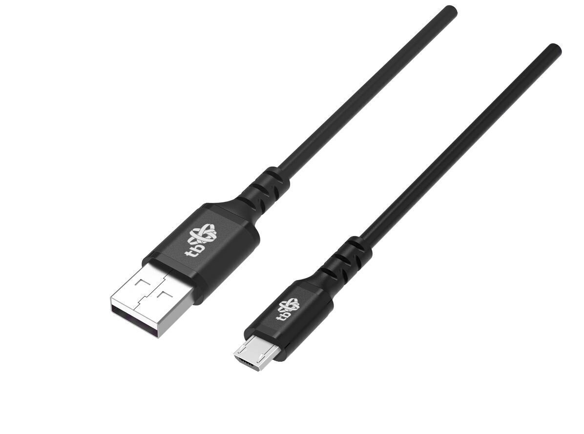 TB Kaabel USB0-Micro USB 2m silikoonmust kiirlaadimine цена и информация | Mobiiltelefonide kaablid | kaup24.ee