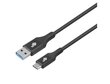 TB Kaabel USB 3.0-USB C 2m PREMIUM 3A must TPE hind ja info | Mobiiltelefonide kaablid | kaup24.ee