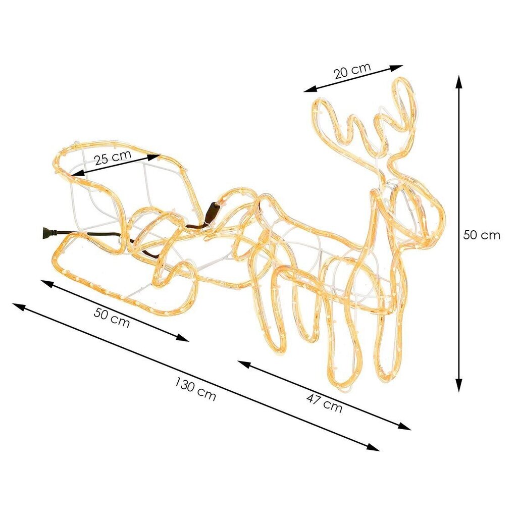 LED dekoratsioon Hirv kelguga hind ja info | Jõulutuled | kaup24.ee