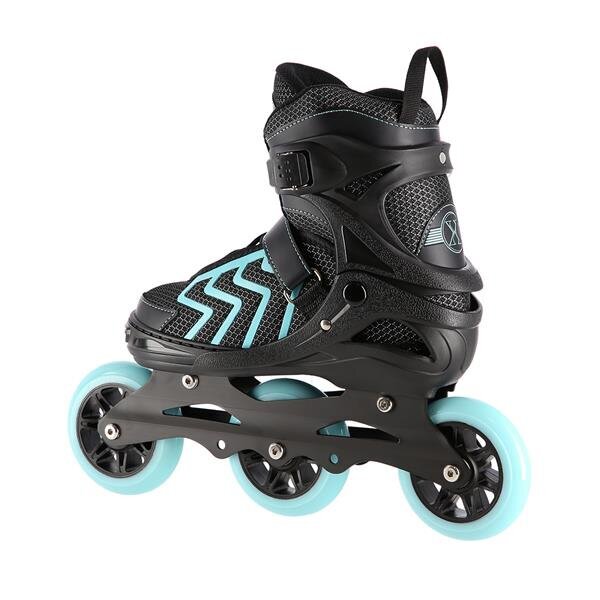 NA19318 BLACK-TURQUOISE SIZE M (35-38) IN-LINE SKATES NILS EXTREME цена и информация | Rulluisud ja tarvikud | kaup24.ee