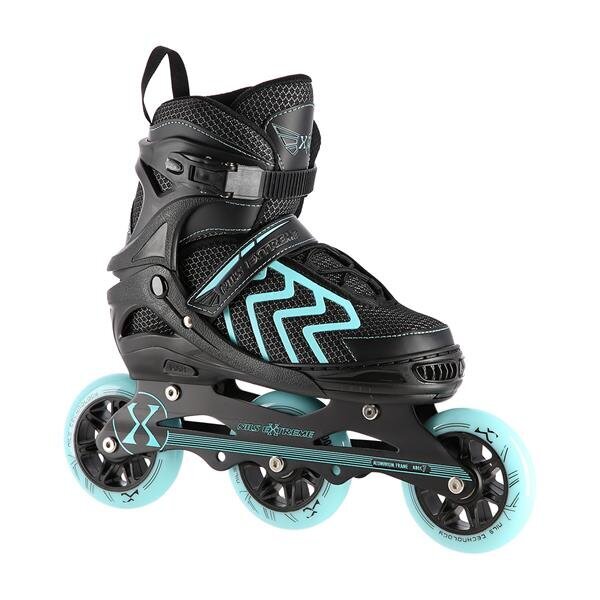 NA19318 BLACK-TURQUOISE SIZE L (39-42) IN-LINE SKATES NILS EXTREME цена и информация | Rulluisud ja tarvikud | kaup24.ee