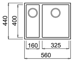 Раковина подвесная TEKA SQUARE 2B 560 TG, серая цена и информация | Раковины на кухню | kaup24.ee