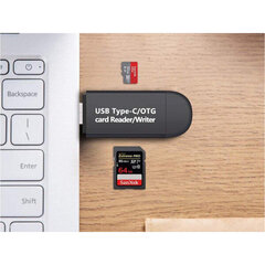 SD-kaardi lugeja usb usb -c micro usb 3 in1 hind ja info | USB jagajad, adapterid | kaup24.ee
