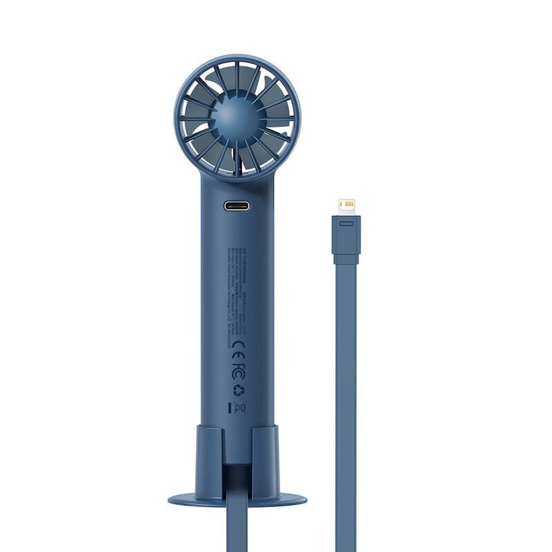 Baseus Flyer Turbine portable hand fan + Lightning cable (blue) hind ja info | Ventilaatorid | kaup24.ee