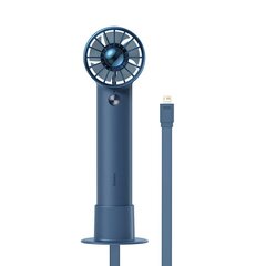 Baseus Flyer Turbine portable hand fan + Lightning cable (blue) цена и информация | Вентиляторы | kaup24.ee