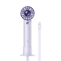 Baseus Flyer Turbine portable hand fan + Lightning cable (purple) цена и информация | Вентиляторные | kaup24.ee