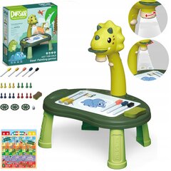 Проектор для рисования со столиком «Зеленый динозавр-трицераптор» + настольные игры цена и информация | Развивающие игрушки | kaup24.ee