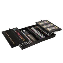 PAINTING ART SET IN WOODEN BOX hind ja info | Kunstitarbed, voolimise tarvikud | kaup24.ee