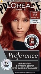 Стойкая краска для волос L'Oreal Paris Preference Vivid Colors, 5.664 Cherry Red C29 цена и информация | Краска для волос | kaup24.ee