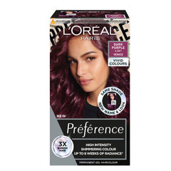 Стойкая краска для волос L'Oreal Paris Preference Vivid Colors, Dark Purple C29 цена и информация | Краска для волос | kaup24.ee