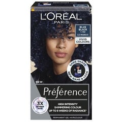 Kauapüsiv juuksevärv L'Oreal Paris Preference Vivid Colors, 1.102 Blue Black C29 цена и информация | Краска для волос | kaup24.ee