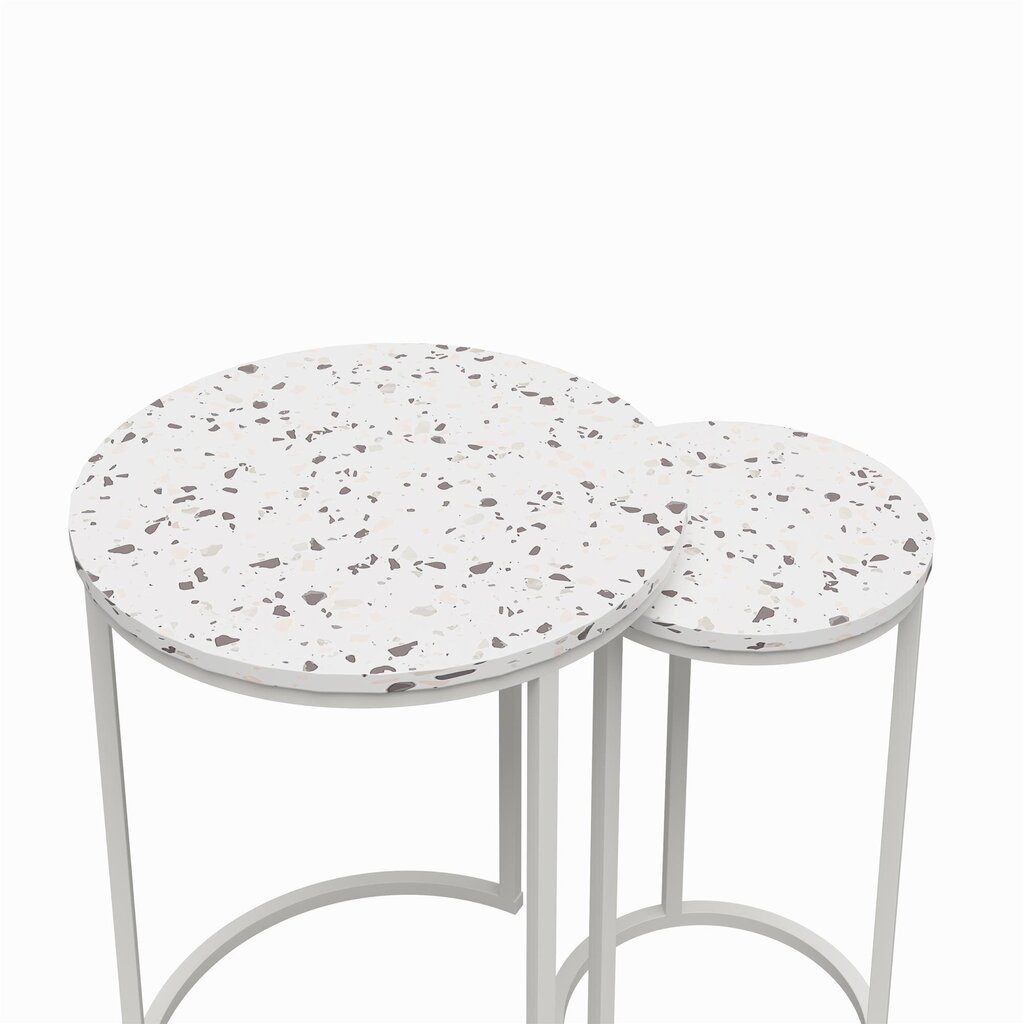 CosmoLiving Amelia Nesting Tables, Terrazzo цена и информация | Diivanilauad | kaup24.ee