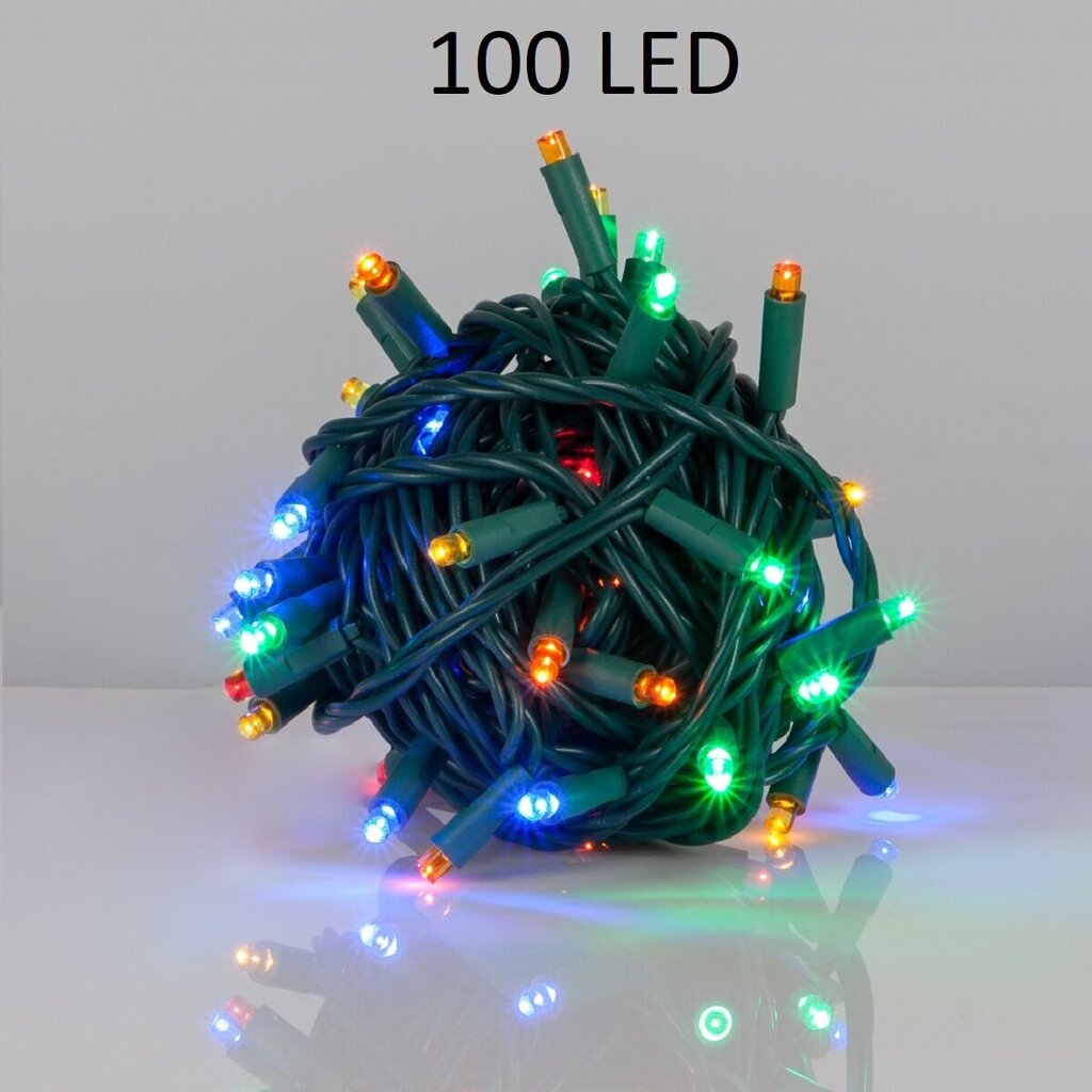 Jõuluvanik 100 LED pirniga, 8m, mitmevärviline, mix цена и информация | Jõulutuled | kaup24.ee