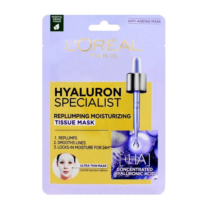 Kangasmask L'oreal Paris Hyaluron Specialist 30 g hind ja info | Näomaskid, silmamaskid | kaup24.ee