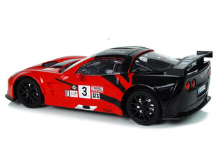 Raadio teel juhitav sportauto Corvette C6.R 1:18 punane hind ja info | Poiste mänguasjad | kaup24.ee