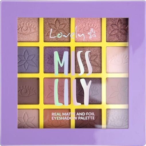 Lauvärvipalett Lovely Miss Lily, 13g цена и информация | Ripsmetušid, lauvärvid, silmapliiatsid, seerumid | kaup24.ee