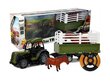 R/C traktor juhtpuldi ja haagisega, lemmikloomad, hobune, lehm hind ja info | Poiste mänguasjad | kaup24.ee