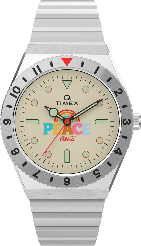 Meeste käekell Q Timex x Coca-Cola® Unity Collection 38 mm Roostevabast terasest TW2V25800 цена и информация | Meeste käekellad | kaup24.ee