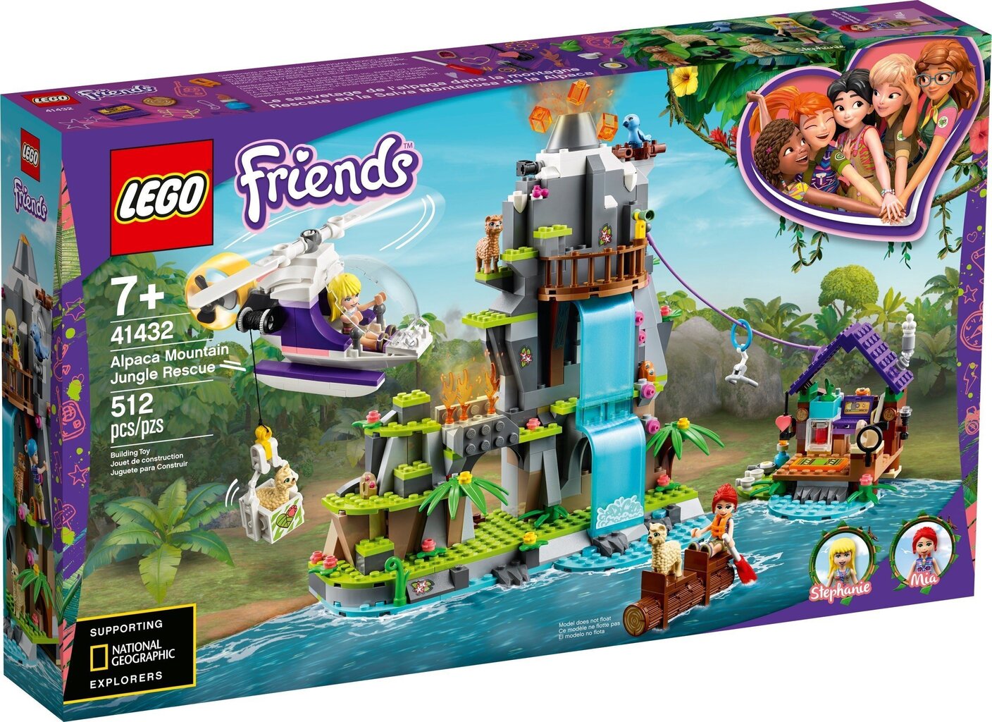 41432 LEGO® Friends Alpaca Mountain Jungle Rescue Alpaka mägede džungli päästmine hind ja info | Klotsid ja konstruktorid | kaup24.ee