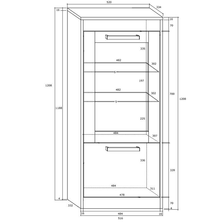 Riiul Maximus N1DW, pruun hind ja info | Riiulid | kaup24.ee