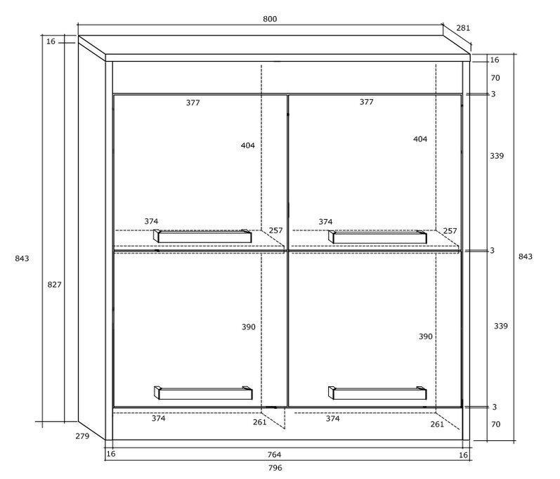 Seinariiul Maximus 4D, tamm/valge hind ja info | Riiulid | kaup24.ee