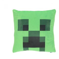 Подушка Minecraft - Крипер 38 x 38 см цена и информация | Декоративные подушки и наволочки | kaup24.ee