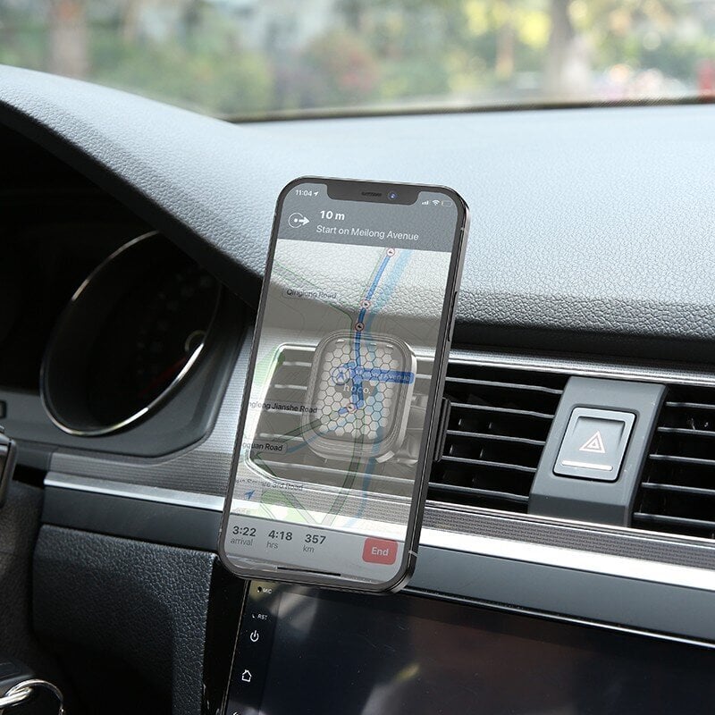 Auto universaalne telefonihoidik Hoco S49 paigaldatud ventilatsioonivõre külge, magnetiline, must hind ja info | Mobiiltelefonide hoidjad | kaup24.ee