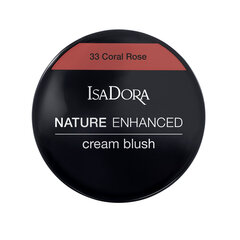 Kreemjas põsepuna IsaDora Nature Enhanced Cream Blush 33 Coral Rose 33, 3 g. цена и информация | Бронзеры (бронзаторы), румяна | kaup24.ee