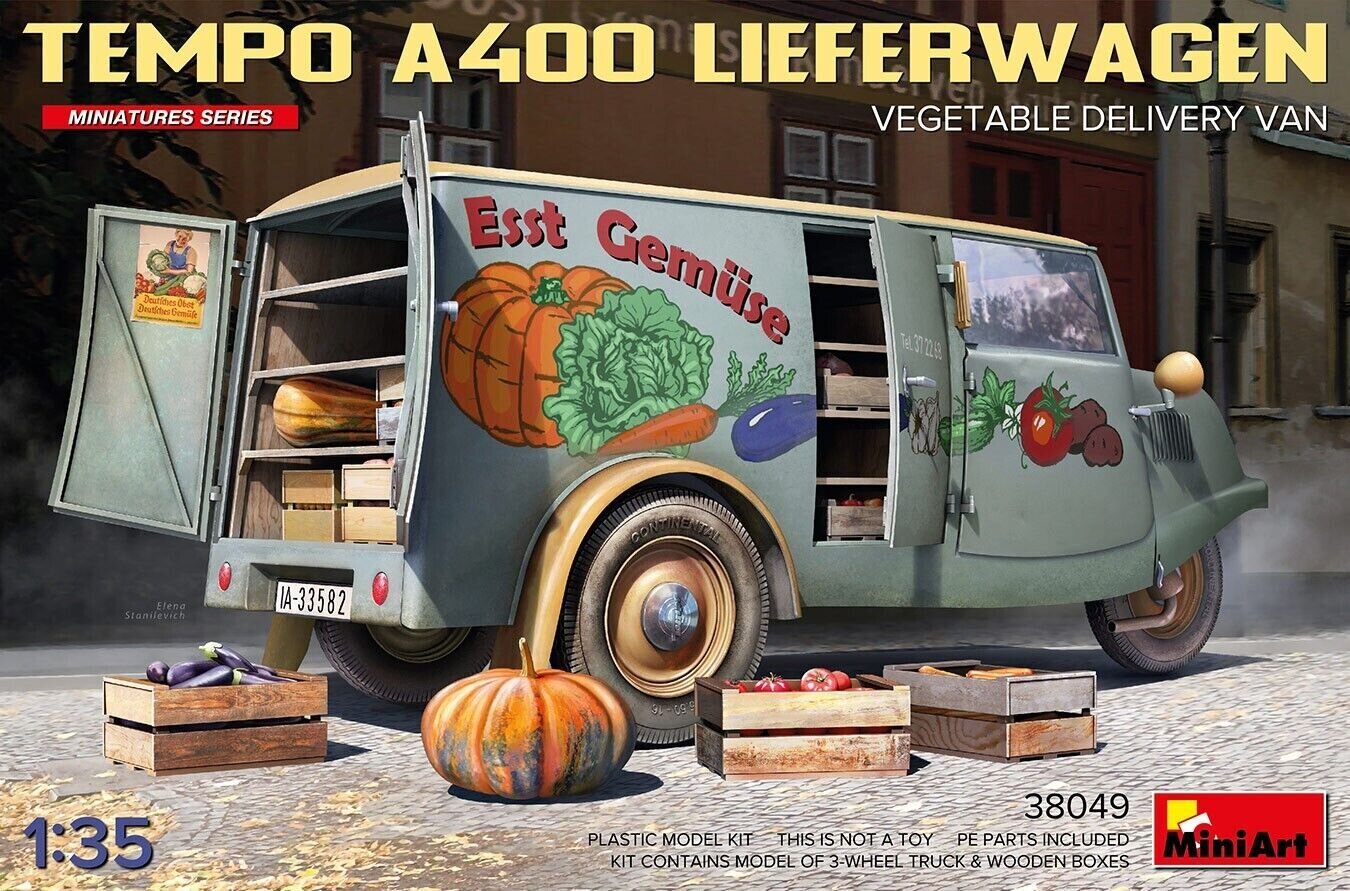 Liimitav mudel MiniArt 38049 Tempo A400 Lieferwagen Vegetable Delivery Van 1/35 цена и информация | Liimitavad mudelid | kaup24.ee