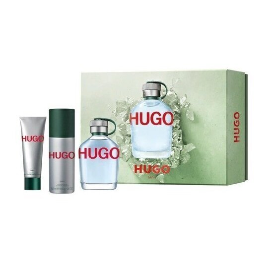Komplekt meestele Hugo Boss Hugo Man, EDT 125 ml + spreideodorant 150 ml + dušigeel 50 ml hind ja info | Meeste parfüümid | kaup24.ee