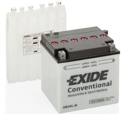 Aku 12V 30Ah YB30L-B 165x130x176-+ Exide hind ja info | Mootorrataste akud | kaup24.ee