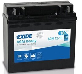 Motoaku Exide 12V 18Ah AGM12-18 181x77x167-+ hind ja info | Exide Autokaubad | kaup24.ee