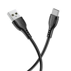 Kaabel Borofone BX51 Triumph - USB to type C - 3 A, 1 meeter, must цена и информация | Кабели для телефонов | kaup24.ee