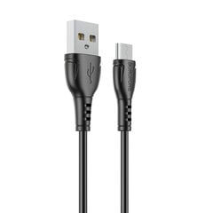Kaabel Borofone BX79 - USB to Micro USB— 2,4 A, 1 meeter, must hind ja info | Mobiiltelefonide kaablid | kaup24.ee
