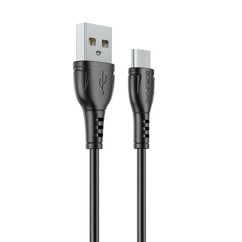 Kaabel Borofone BX79 - USB to Micro USB— 2,4 A, 1 meeter, must цена и информация | Mobiiltelefonide kaablid | kaup24.ee