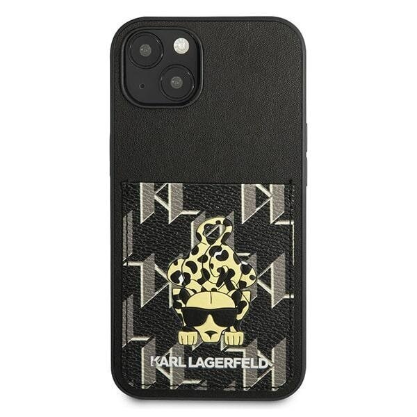 KARL LAGERFELD Karlimals Cardslot - iPhone 13, must цена и информация | Telefoni kaaned, ümbrised | kaup24.ee