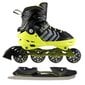 NH18192 4IN1 BLACK-GREEN SIZE M(34-38) IN-LINE SKATES/HOCKEY ICE SKATES hind ja info | Rulluisud ja tarvikud | kaup24.ee