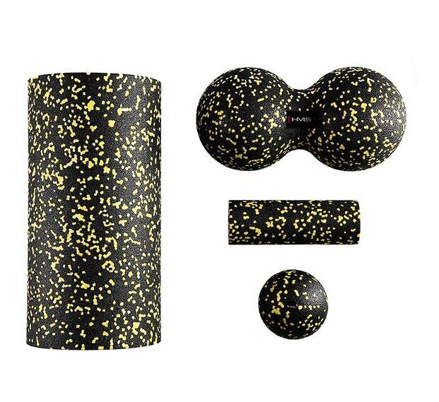 Massaažikomplekt FSBM04 BLACK-YELLOW DOTS HMS цена и информация | Massaažikaubad | kaup24.ee