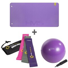 Fitnesskomplekt MFK01 VIOLET YB03 55CM цена и информация | Коврики для йоги, фитнеса | kaup24.ee