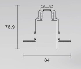 Magnetsiin, raamita kaetud valge R35-2 3000mm цена и информация | Трековые светильники и шинопроводы | kaup24.ee