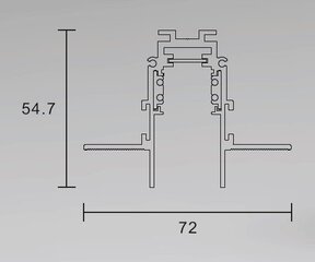 Magnetsiin, raamita kaetud valge R20-2 2000mm hind ja info | Siinivalgustid ja siinid | kaup24.ee