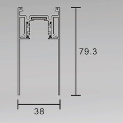 Magnetsiini pind / vedrustus valge S35 2000mm hind ja info | Siinivalgustid ja siinid | kaup24.ee