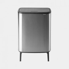 Урна для мусора Brabantia Bo Touch Bin Hi, 2x30 л, матовая сталь FPP цена и информация | Мусорные баки | kaup24.ee