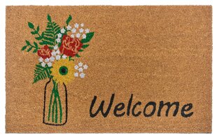 Hanse Home uksematt Welcome & Flowers 45x75 cm hind ja info | Uksematid | kaup24.ee