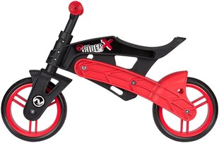 Велосипед-самокат Nijdam ADJUSTABLE 52LA Black / Red цена и информация | Детский трехколесный велосипед - коляска с удобной ручкой управления для родителей Riff F95941 2в1, фиолетовый | kaup24.ee