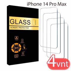 Защитное стекло закаленное стекло, для iPhone 14 Pro Max, 4 шт. цена и информация | Защитные пленки для телефонов | kaup24.ee