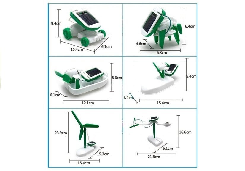 Mokomasis saulės roboto rinkinys, 6in1 hind ja info | Tüdrukute mänguasjad | kaup24.ee