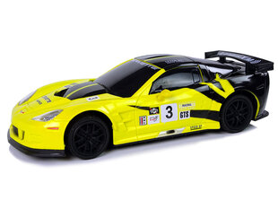 Спорткар с дистанционным управлением Corvette C6.R, 2.4G, 1:24, желтый цена и информация | Игрушки для малышей | kaup24.ee