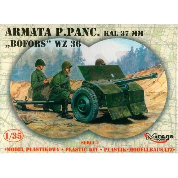 Mirage Plastist mudel Anti-armor 37mm Bofors WZ.36 hind ja info | Liimitavad mudelid | kaup24.ee